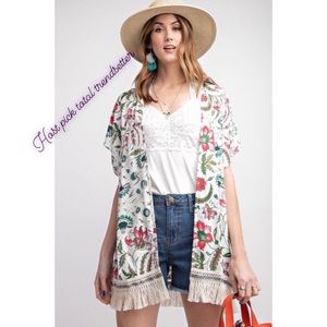 🌻SALE 5/$50 or 10/$75🌻 2x Host Pick! Easel Kimono Boho Floral open top